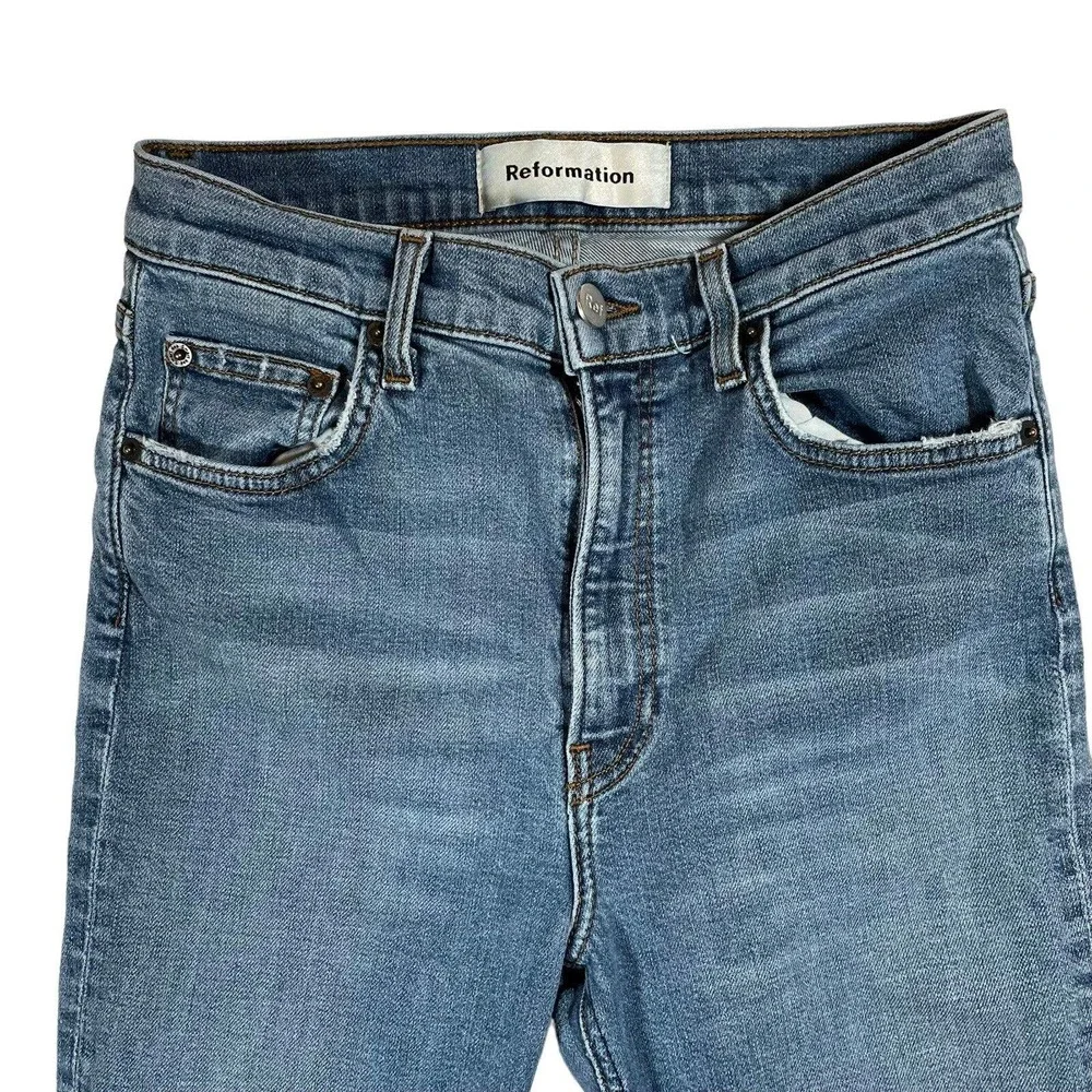Reformation Women's High & Skinny Denim Jeans in Rhine Blue‎ Size 27